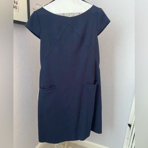 Eliza J navy shift dress